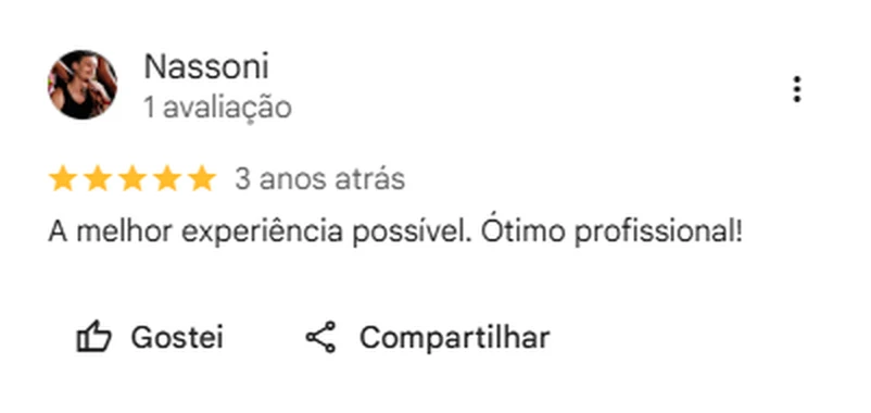 Avaliação de cliente publicada no Google sobre a FCT Saúde